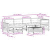 vidaXL 7-dijelna vrtna garnitura s jastucima masivno drvo duglazije