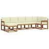 vidaXL Set vanjskih sofa 7 kom. Prirodna i krem
