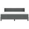 vidaXL Boxspring krevet s madracem Tamno siva 180 x 200 cm tkanina