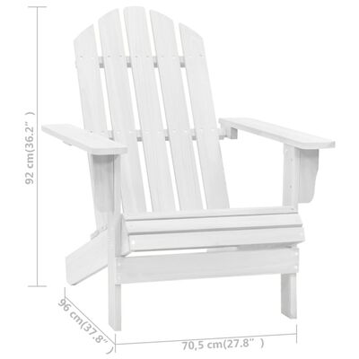 vidaXL Vrtna stolica drvena bijela