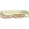 vidaXL Set vanjskih sofa 7 kom. Bijela i krem