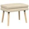 vidaXL Klupa s dvostrukim slojem Krem 60 x 40 x 46 cm Tkanina
