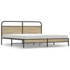 vidaXL Metalni okvir kreveta bez madraca boja hrasta 183x213 cm