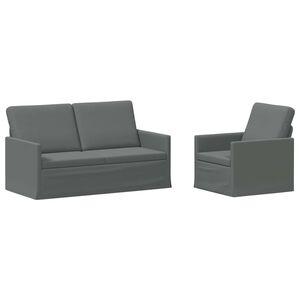 vidaXL Set sofe 2 pcs Tamnosiva Tkanina