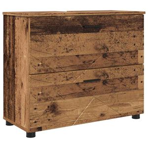 vidaXL Set namje&scaron;taja za kupaonicu 5 kom. Staro drvo 35 x 30 x 192 cm