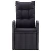 vidaXL 7-dijelni vrtni blagovaonski set s jastucima crni