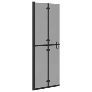 vidaXL Zid za walk-in tuš Crna i tamnoprozirna 70 x 190 cm