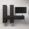 vidaXL 7-dijelni set TV ormarića visoki sjaj sivi konstruirano drvo