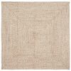 vidaXL Tepih za područje Prirodna i bijela 120 x 120 cm Juta