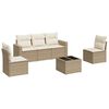 vidaXL 6-dijelni set vrtnih sofa s jastucima bež od poliratana