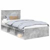 vidaXL Krevetna konstrukcija s uzglavljem Betonska siva 100 x 200 cm