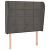 vidaXL Uzglavlje s u&scaron;ima tamnosivo 93x23x118/128 cm bar&scaron;unasto