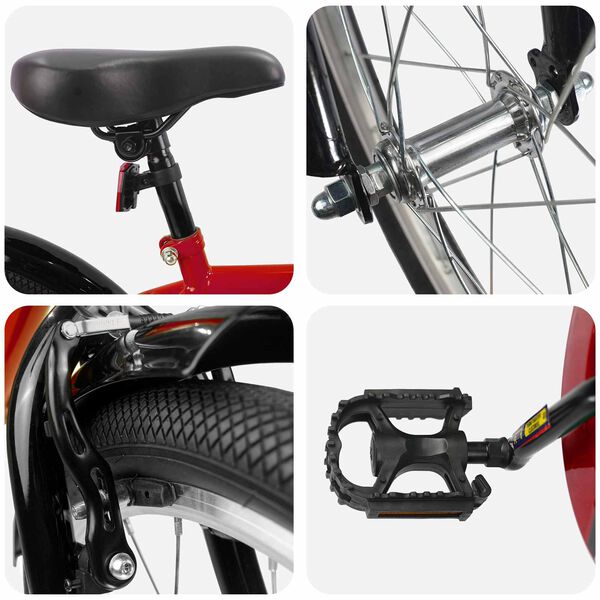 vidaXL Dječji Bicikl 18 Inča za djecu od 5 do 7 godina Crvena