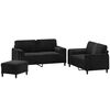 vidaXL 3-dijelni set sofa s jastucima crni bar&scaron;unasti
