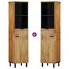 vidaXL Kupaonski ormarić smeđi 38x33x160 cm Puno drvo Mango