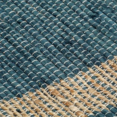vidaXL Ručno rađeni tepih od jute plavi 160 x 230 cm
