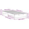 vidaXL Krevetna konstrukcija Smeđa 100 x 210 cm Čvrsto borovo drvo