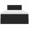 vidaXL Krevet S LED lampica s uzglavljem Crna 120 x 200 cm Bar&scaron;un