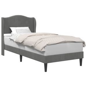 vidaXL Krevetna konstrukcija s uzglavljem Tamnosiva 90 x 190 cm Bar&scaron;un