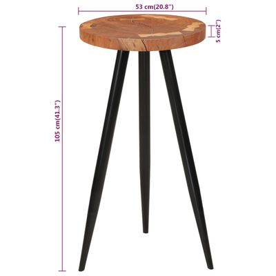 vidaXL Barski stol s trupcem Ø 53 x 105 cm od masivnog bagremovog drva
