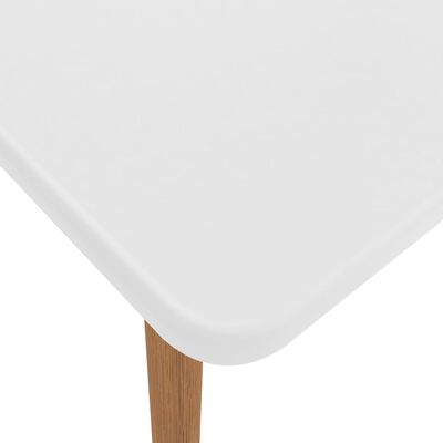 vidaXL Blagovaonski stol bijeli 80 x 80 x 75 cm metalni