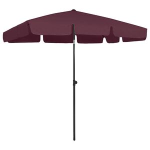vidaXL Suncobran za plažu bordo 200 x 125 cm