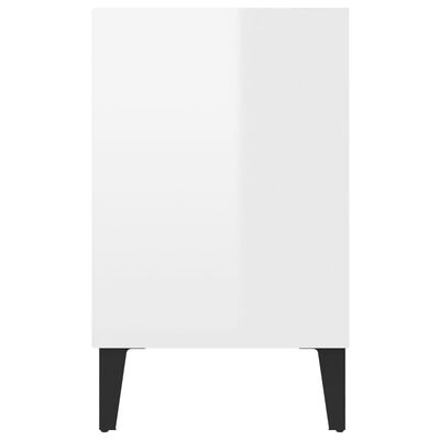 vidaXL TV ormarić s metalnim nogama sjajni bijeli 103,5 x 30 x 50 cm