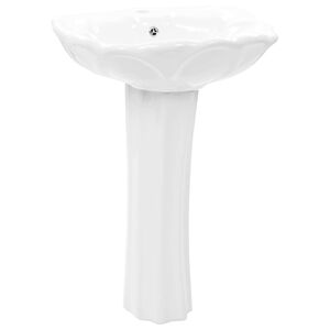 vidaXL Samostojeći umivaonik keramički bijeli 580 x 510 x 200 mm
