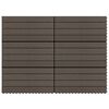 vidaXL Pločice za decking 6 pcs Tamno smeđa 60 x 30 cm