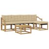 vidaXL Set vanjskih sofa 6 kom. Bijela i bež