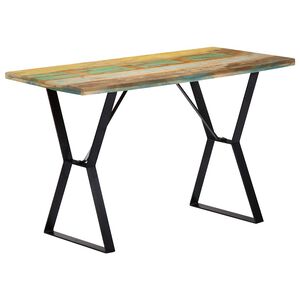 vidaXL Blagovaonski stol od masivnog obnovljenog drva 120 x 60 x 76 cm