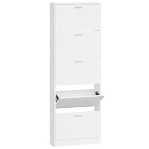vidaXL Ormarić za cipele sjajni bijeli 59x17x169 cm konstruirano drvo