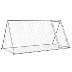 vidaXL Kavez za zečeve srebrni 200 x 105 x 91 cm od pocinčanog čelika