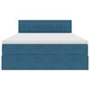 vidaXL Krevet s prostorom za pohranu s LED-om Tamno plava 140 x 190 cm