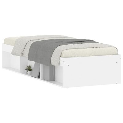 vidaXL Okvir kreveta bijeli 75 x 190 cm mali za jednu osobu