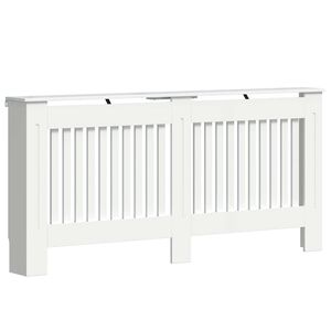 vidaXL Pokrivač radijatora Visoki sjaj bijela 172 x 19 x 81,5 cm