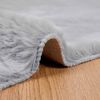 vidaXL Faux Rabbit Fur Rug Olite Siva 100 x 200 cm Poliester