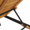 vidaXL Ležaljka za sunčanje Crna 200 x 55 x 35cm Čvrsto drvo akacije