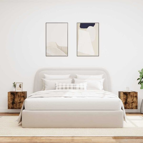 vidaXL Zidni TV ormarići LED 2 kom boja dimljenog hrasta 40,5x35x40 cm