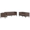 vidaXL Chesterfield garnitura od 3 dijela, smeđa, umjetna koža