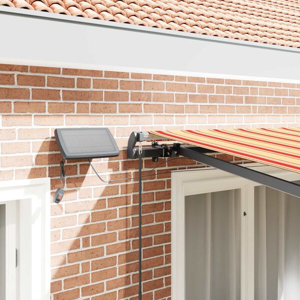 vidaXL Skrovita tenda žuta i narančasta 350 x 250 cm tkanina