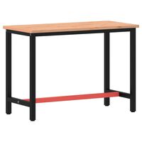 vidaXL Radni stol 115x55x81,5 cm od masivne bukovine i metala