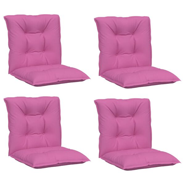 vidaXL Jastuci za vrtne stolice 4 kom ružičasti 100x50x7 cm od tkanine