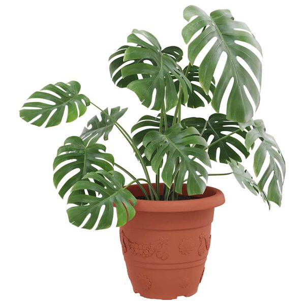 vidaXL Okrugla saksija za cveće 24 pcs Crvena cigla &Oslash; 26 x 21.5 cm