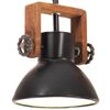 vidaXL Industrijska viseća svjetiljka 25 W crna okrugla 19 cm E27