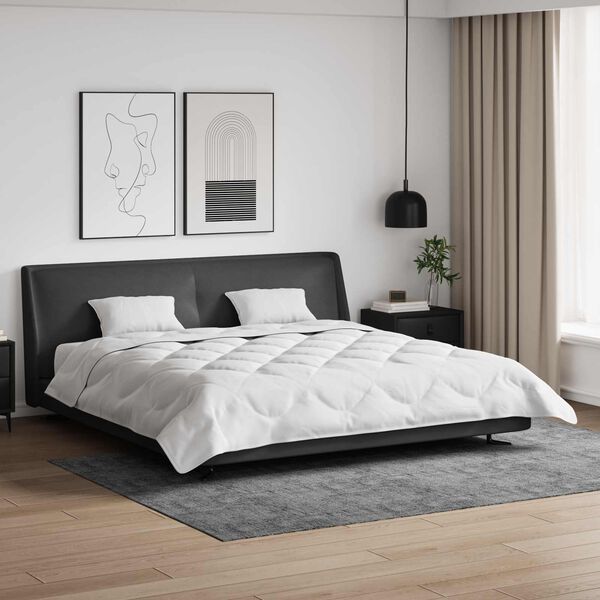 vidaXL Ljetni pokrivač s jastukom 3 pcs Bijelo Mikrofibra