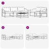vidaXL Set vanjskih sofa s jastukom 6 pcs Prirodna i svijetlo siva