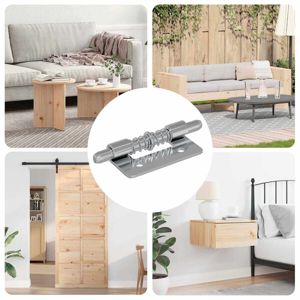 vidaXL Zasun 12 pcs Srebrno 46 x 17 x 1,2 mm Čelik