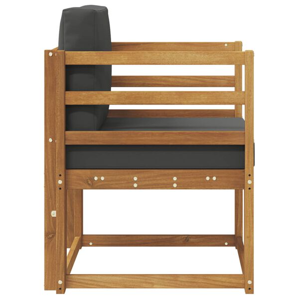 vidaXL Vanjski kauč Čvrsto drvo akacije i poliester Prirodna