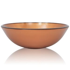 vidaXL Umivaonik Kaljeno Staklo 42 cm Smeđi